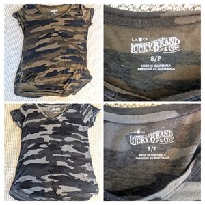 Lucky Brand & Co. Camouflage Burnout T-Shirts